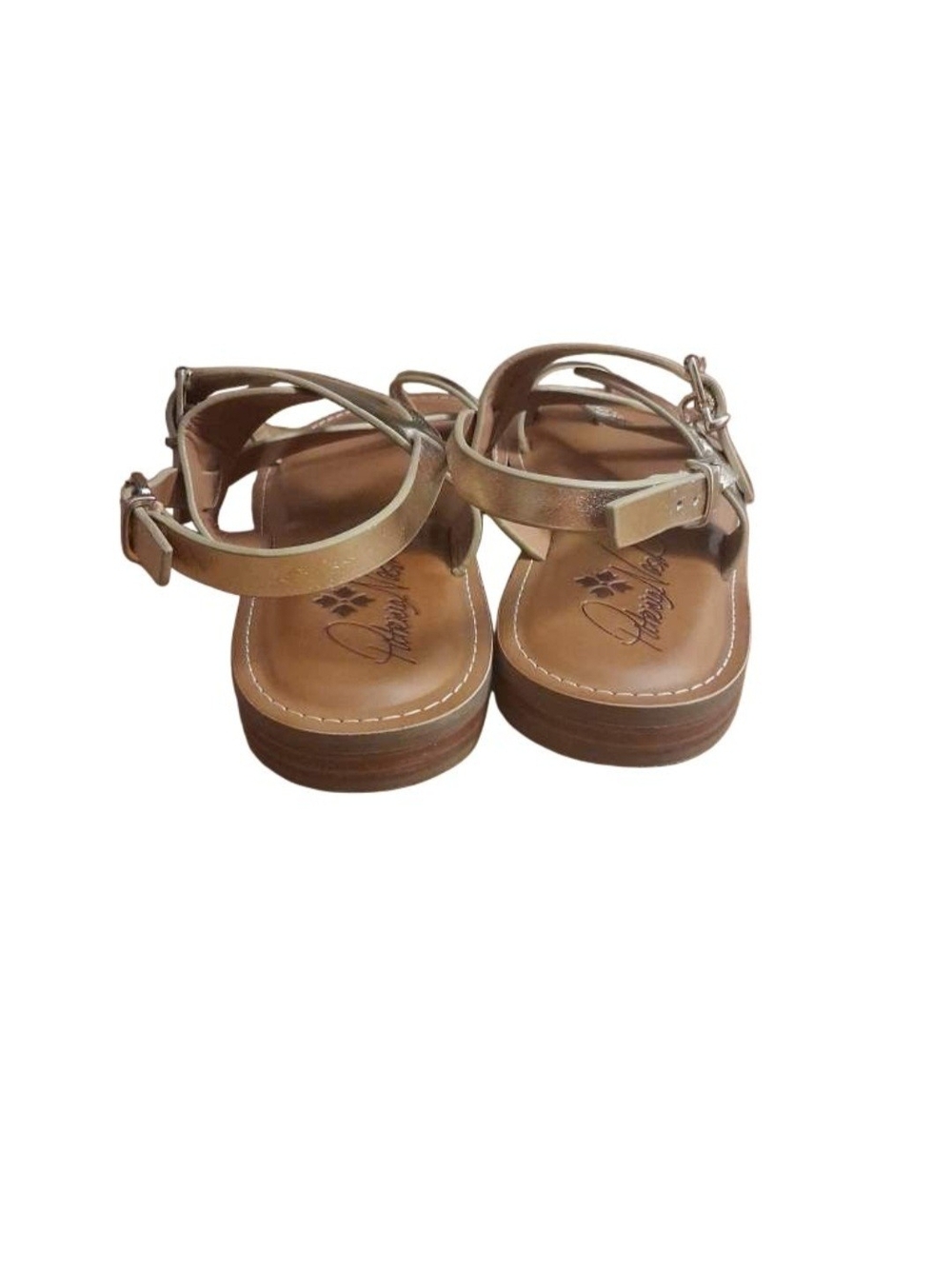 Patricia Nash Women's Metallic Gold Strappy Sandals Size 9 1/2 M - Picture 3 of 6